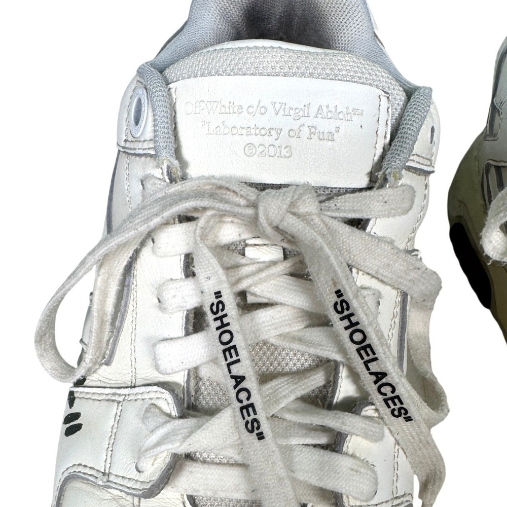 OFF-WHITE Out Of Office For Walking Sneakers White Leather Mens Size 40 - Picture 3 of 8